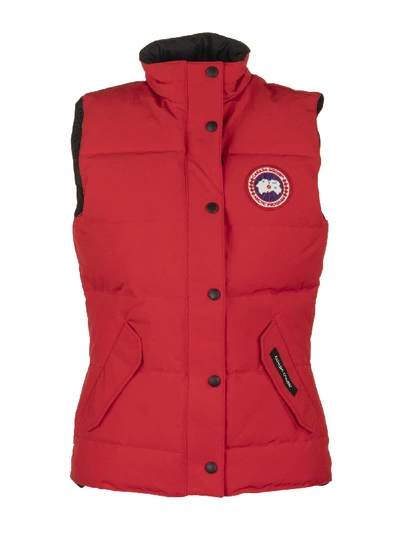 Shop Canada Goose Freestyle Vest Red Gilet