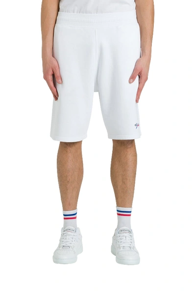 Shop Givenchy Shorts With Rainbow Logo In Bianco