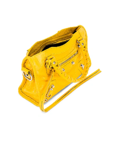 Shop Balenciaga Mini Classic City Bag In Yellow