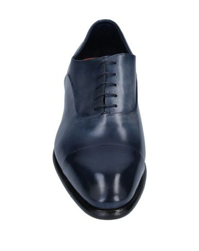 Santoni Lace-up Shoes In Blue
