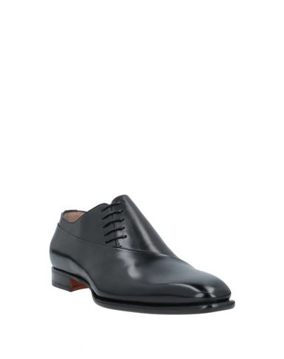 Santoni Laced Shoes In Black