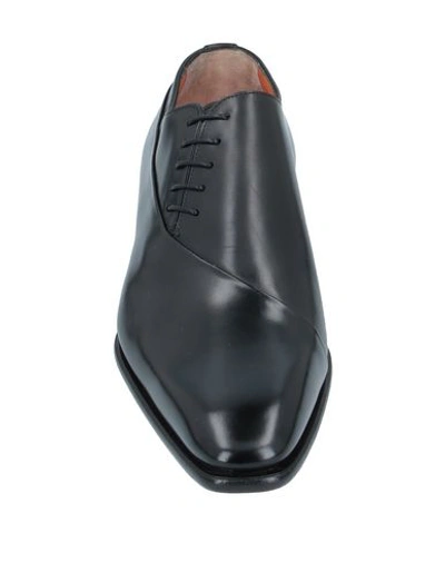 Santoni Laced Shoes In Black