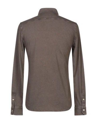Shop Circolo 1901 Man Shirt Dark Brown Size Xl Cotton