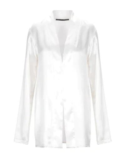 Shop Haider Ackermann Woman Shirt Ivory Size 10 Silk In White
