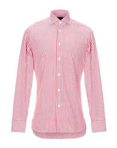 Shop Borriello Napoli Man Shirt Red Size 15 ¾ Cotton