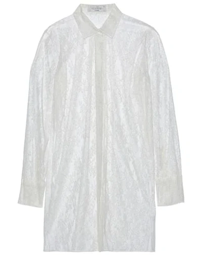 Shop Valentino Lace Shirts & Blouses In Ivory