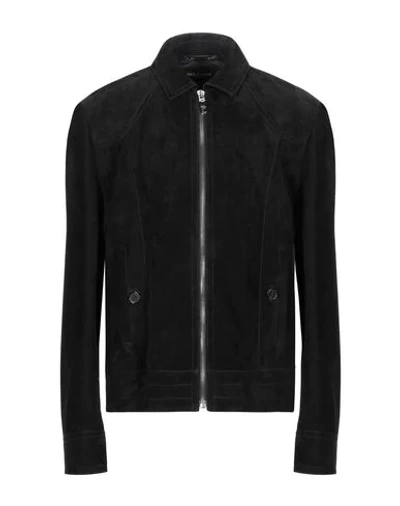 Shop Dolce & Gabbana Man Jacket Black Size 44 Lambskin