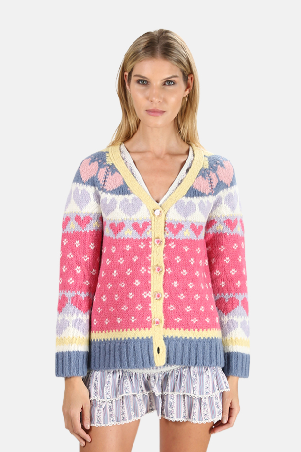 unique vintage heart cardigan