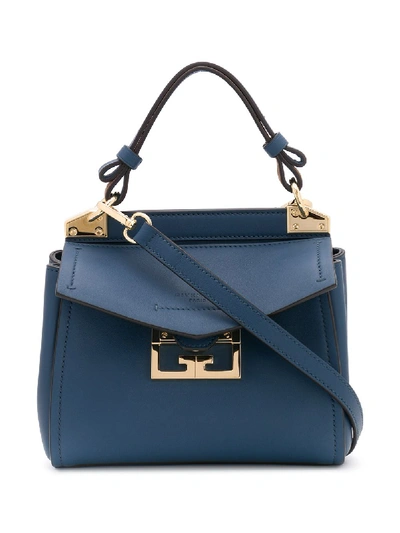 Shop Givenchy Mystic Leather Mini Bag In Blue