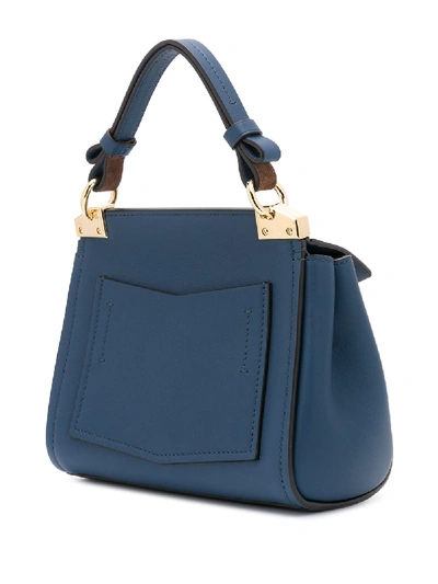 Shop Givenchy Mystic Leather Mini Bag In Blue
