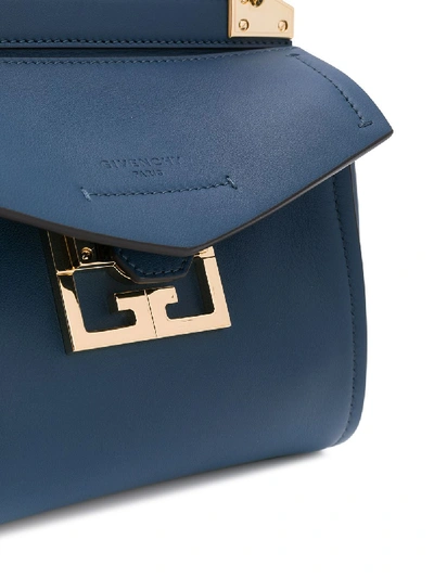 Shop Givenchy Mystic Leather Mini Bag In Blue