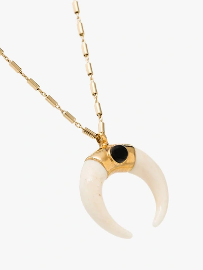 Shop Isabel Marant Gold Tone Horn Necklace