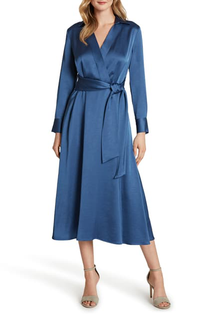 periwinkle satin dress