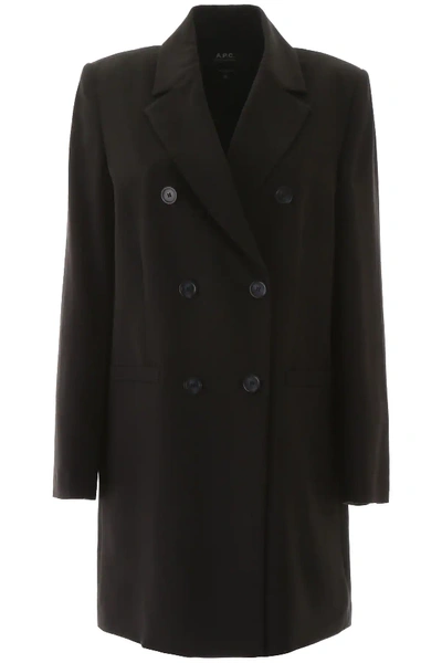 Shop Apc Colette Coat In Black