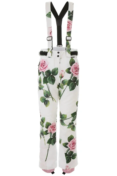 Shop Dolce & Gabbana Ski Jumpsuit In White,pink,green