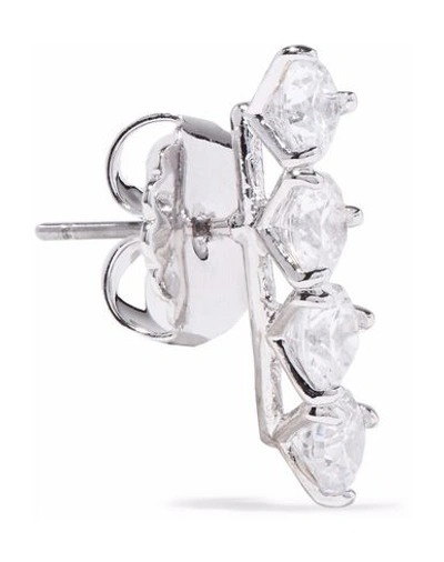 Shop Cz By Kenneth Jay Lane Earrings In Silver