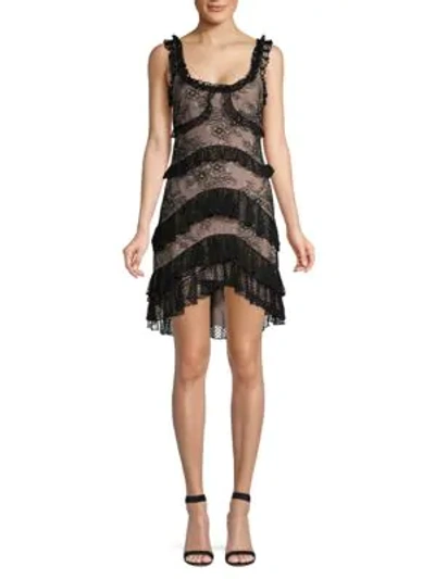 Shop Alexis Helia Lace Slip Dress In Black