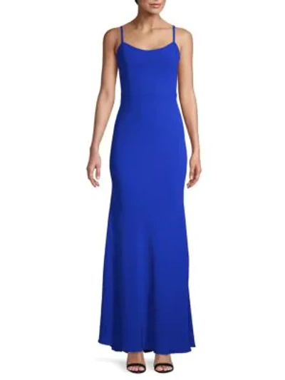 Shop Dress The Population Jodi Mermaid Gown In Electric Blue