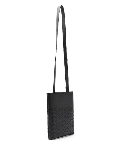 Bottega Veneta Braided Leather Crossbody Bag Black ref.89281