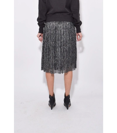 Shop Isabel Marant Étoile Beatrice Skirt In Gun Metal In Silver