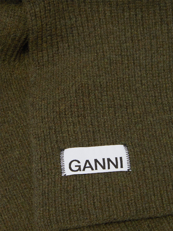 green ganni scarf