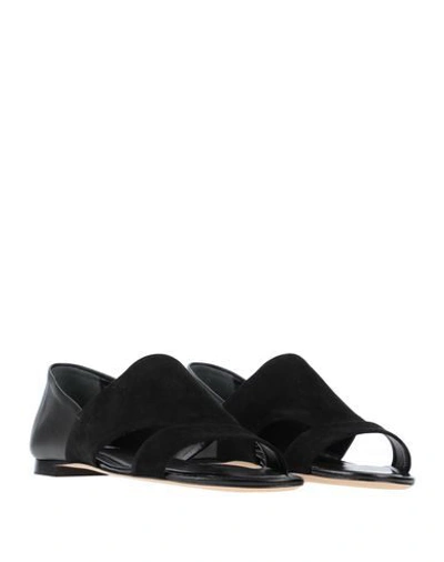 Shop Tod's Woman Sandals Black Size 9.5 Soft Leather
