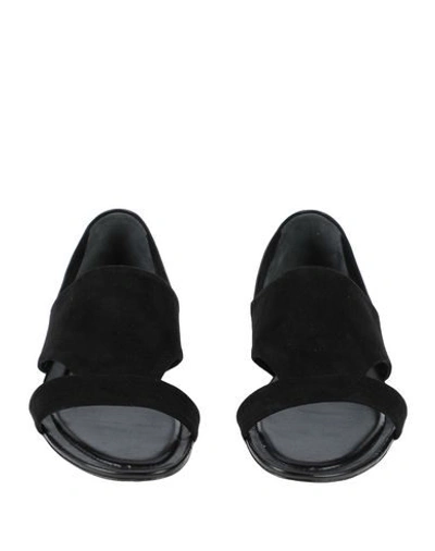 Shop Tod's Woman Sandals Black Size 9.5 Soft Leather