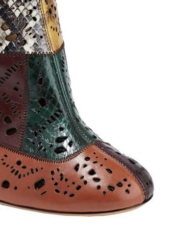 Chloé Ankle Boots In Maroon