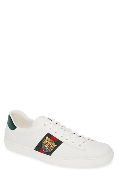 Shop Gucci New Ace Low Top Sneaker In White