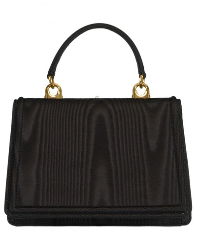 Shop Dolce & Gabbana Small Moire Devotion Bag- Black