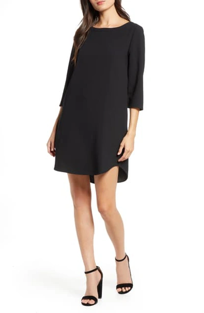 Shop Bb Dakota Jazlyn Crepe Shift Dress In Black