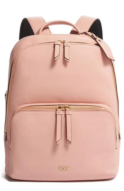 Shop Tumi Varek Hudson Leather Backpack In Blush