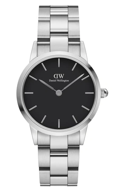 Shop Daniel Wellington Iconic Bracelet Watch, 28mm In Black/ Rose Gold