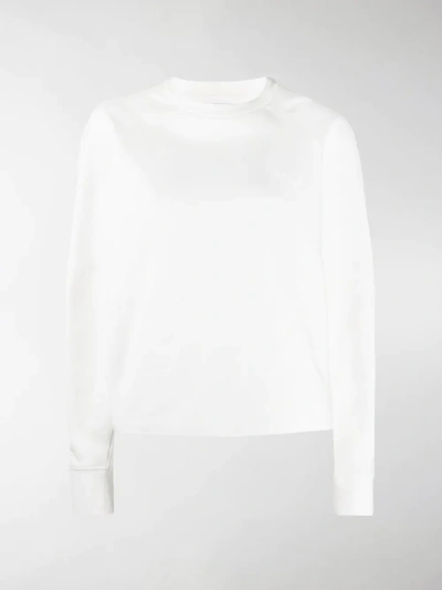 Shop Y-3 Logo Detail Sweatshirt In White