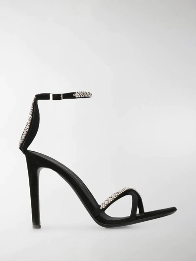 Shop Giuseppe Zanotti Miria Rhinestone-embellished Sandals In Black