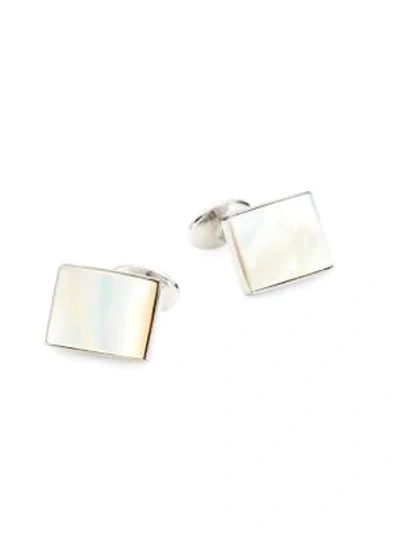 Shop David Donahue 2-piece Sterling Silver & Mother Of Pearl Cufflink