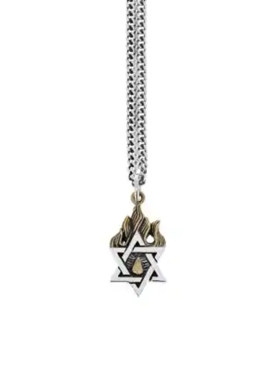 Shop King Baby Studio New Classics Star Of David Goldtone Sterling Silver Necklace