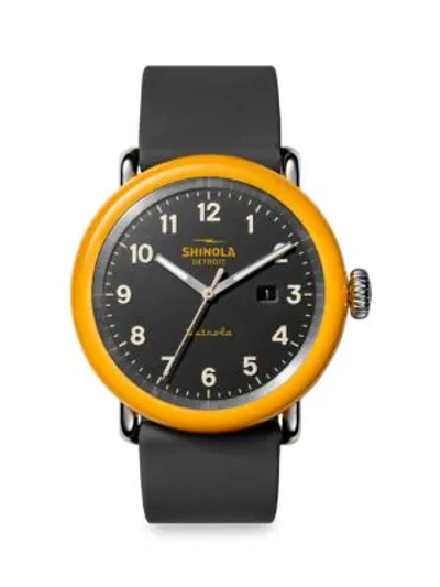 Shop Shinola Detrola The No. 2 Stainless Steel & Resin Case Watch In Black