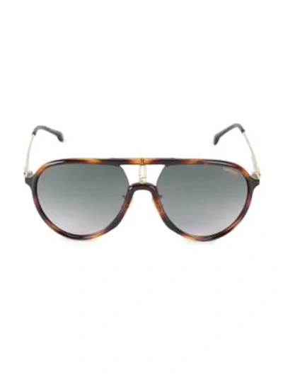 Shop Carrera 59mm Tortoise Aviator Sunglasses In Havana