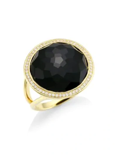 Shop Ippolita Lollipop Black Onyx, Diamond & 18k Yellow Gold Ring