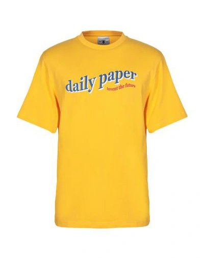 Shop Daily Paper T-shirt In Yellow