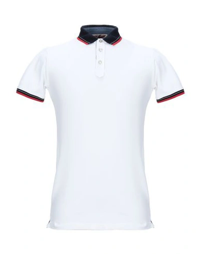 Shop Schott Polo Shirt In White
