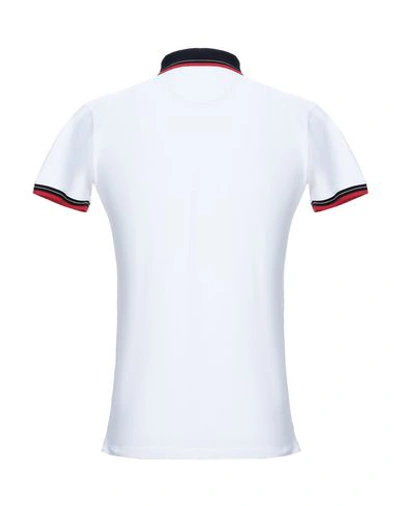 Shop Schott Polo Shirt In White