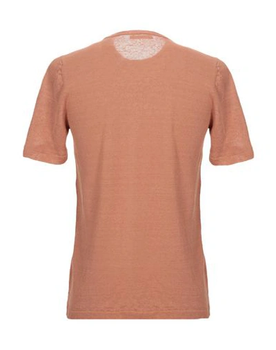 Shop Nuur T-shirts In Brick Red