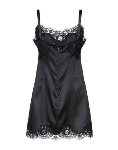 Dolce & Gabbana Lace Trimming Mini Dress In Black
