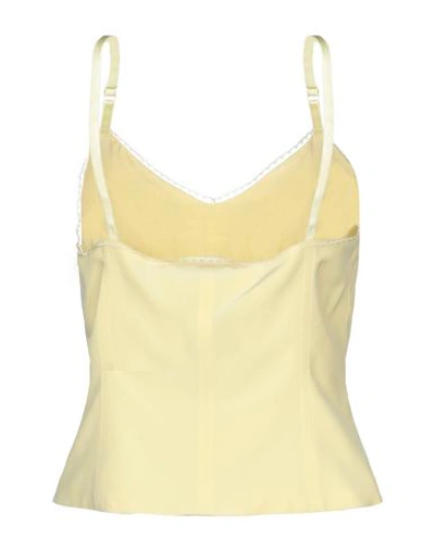 Shop Moschino Woman Top Yellow Size 6 Silk