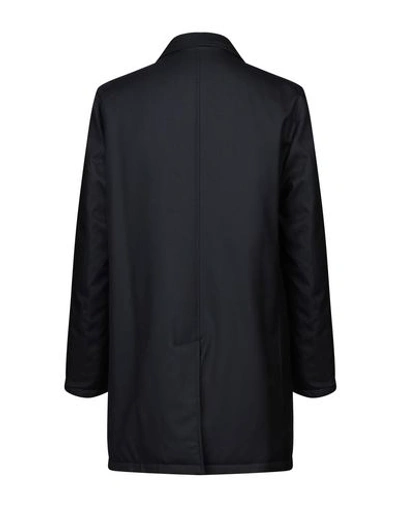 Shop Giorgio Armani Man Coat Midnight Blue Size 40 Cashmere, Silk, Polyamide