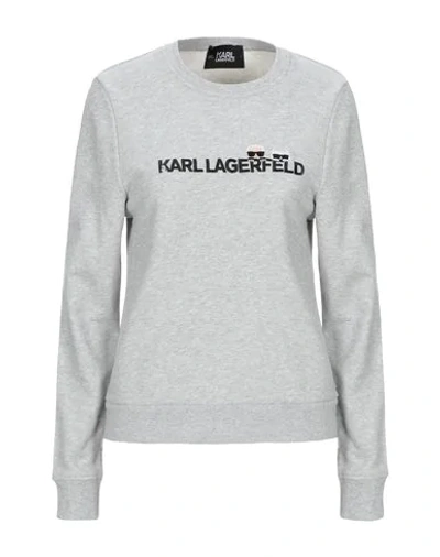 Shop Karl Lagerfeld Sweatshirt In Light Grey
