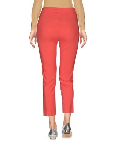 Shop Avenue Montaigne Woman Cropped Pants Coral Size 2 Viscose, Polyamide, Elastane In Red
