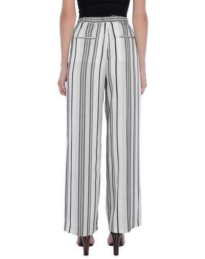 Shop Jil Sander Woman Pants Ivory Size 6 Silk In White